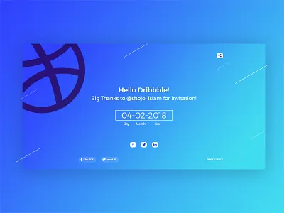 Hello Dribbble community debut dribbble excited first shot