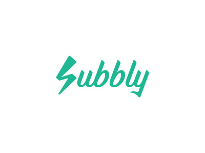 Subbly Logo brand branding design identity lettering lightning logo subbly thunder typography