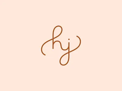 HJ Monogram Brand Mark brand mark branding identity ligature logo monogram typography