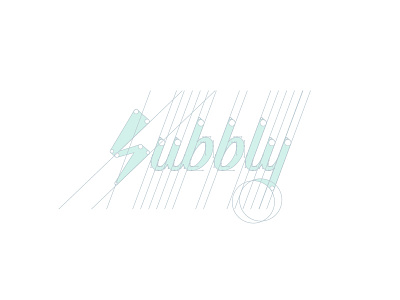 Subbly Logo Construction Grid brand branding construction design grid identity lettering lightning logo subbly thunder typography