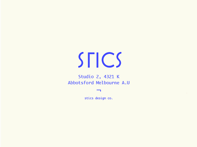 STICS brand branding design logo melbourne minimal simple studio typewriter