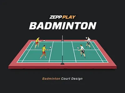 ZEPP Badminton - Court Design 3d badminton court court design icon sport ui xg zepp