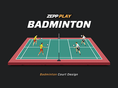 ZEPP Badminton - Court Design 3d badminton court court design icon sport ui xg zepp