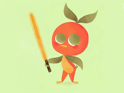 May the Dole Whip be with you adobe sketch disney dole whip illustration orange bird