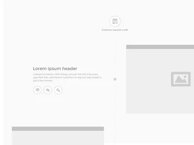 Landing Page Wireframes icons landing page ui ux wireframe