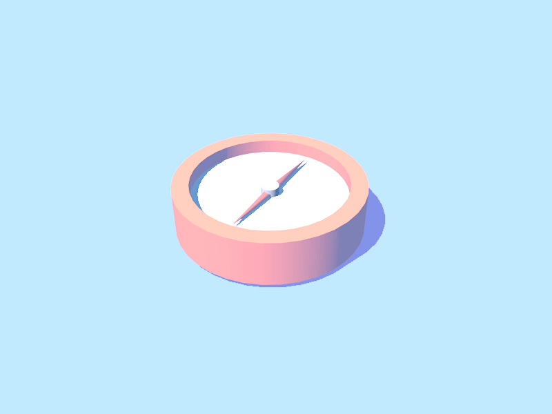 Compass 3d art c4d compass illustration ui ux