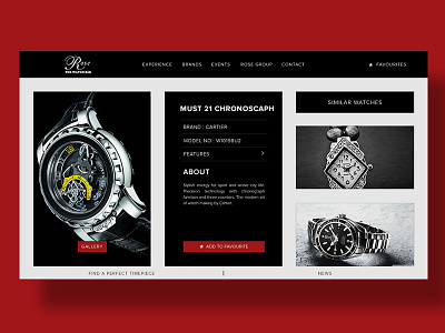 Rose The watch Bar ecommerce ui ux web ui