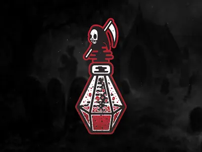 Death Potion bones bottle death evil grim reaper grunge poison potion rip skeleton skull sticker