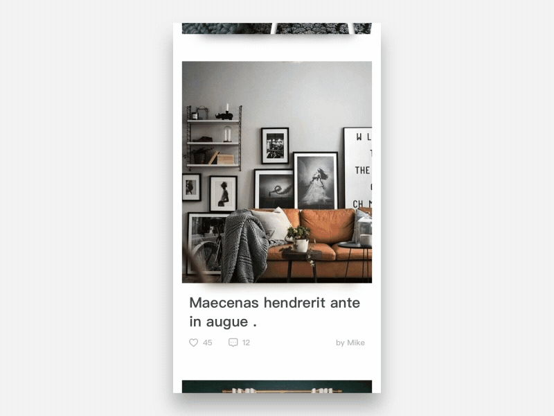 Interaction Effect of scrolling effect
