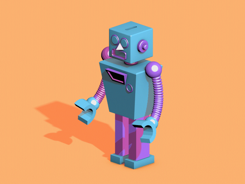 Robo Fire animation c4d cinema4d fire illustration motion motion graphics rendering robot