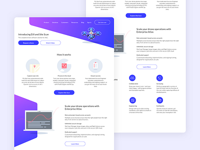 Drone Landing Page drone gradient isometric landing page visual design web design