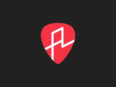 Amped Plectrum brand treatment ui. logotype
