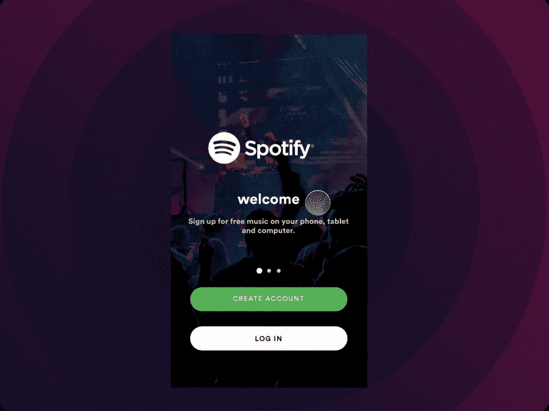 Spotify Onboarding Page framer onboarding pagination spotify uiux