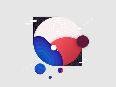 Shaping circle digital gradient illustration lines shapes