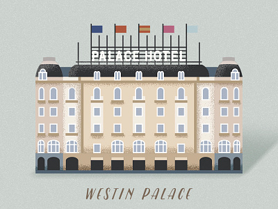 Westin Palace heritage hotel illustration madrid palace spain