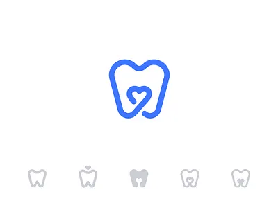 Dentistry Logo Exploration branding clean concept dentist design heart icon idea logo mark symbol tooth