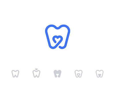 Dentistry Logo Exploration branding clean concept dentist design heart icon idea logo mark symbol tooth