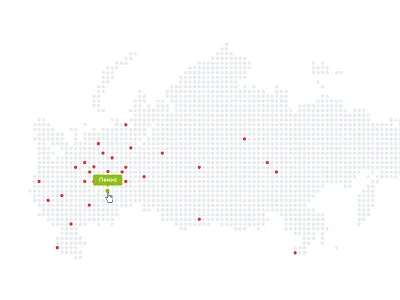 Simple map of Russia color dot hover map simple