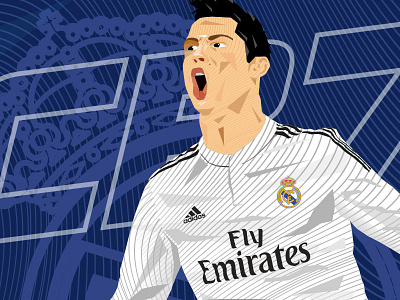 CR7 Digital Art. character illustration football graphic design illustration legend lines vector art