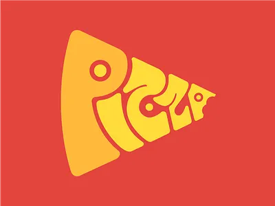 Pizza eating food italian lettering letters pizza rebound typography vector