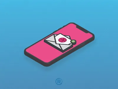 Dribbble Invite draft dribbble dribbble invite i phone x invitation invite isometric mail
