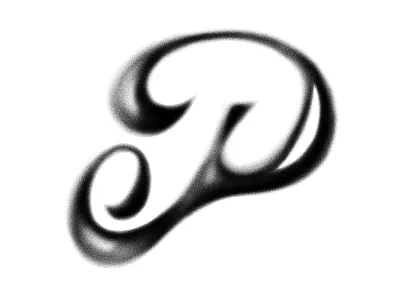 P Script Haze black customtype design lettering p script stencil type typography white