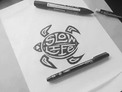 Slow life // T-shit design animal fashion illustration summer t shirt wild