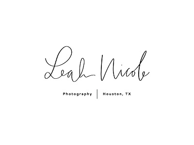 Leah Nicole Photography Logo branding logo photographer portrait photographer swoone wedding photographer