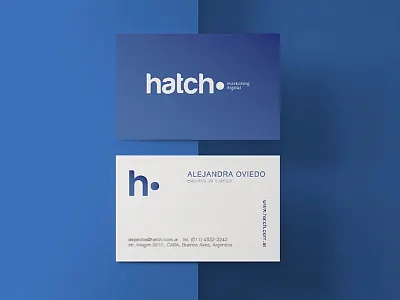 hatch business card blue brand branding business card dsigns hatch logo poroto
