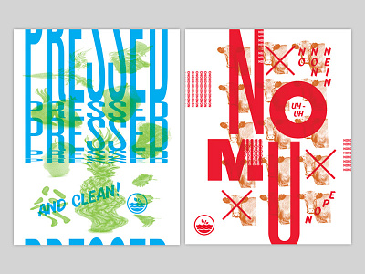 Juice Laundry branding layout posters print typography