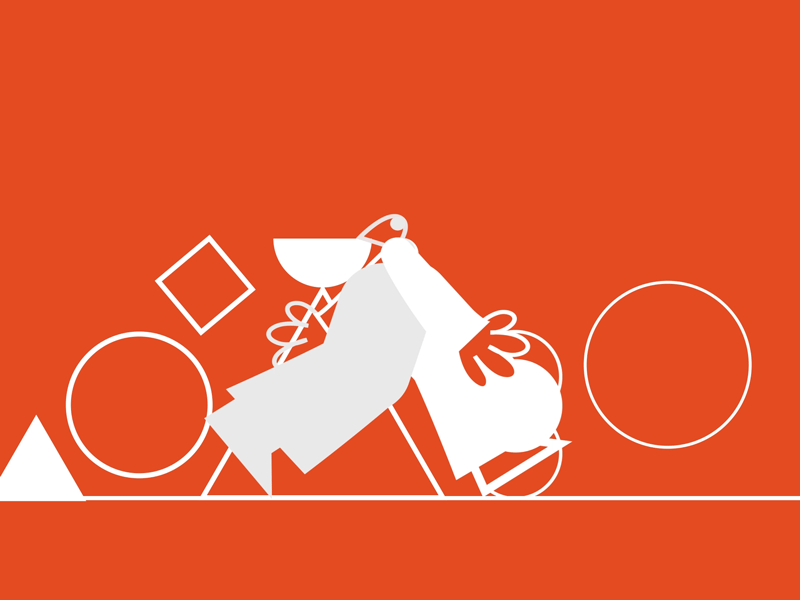Girl abstract animation character gif girl monday walkcycle woman