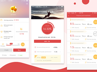 Financial app ui