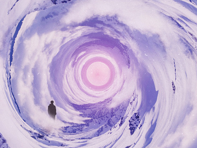 Oberhauser abstract circular eerie landscape photo manipulation photoshop pink purple silhouette unsplash