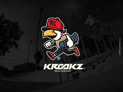 Krookz Skateshop bold character design illustration merch skateboarding vector