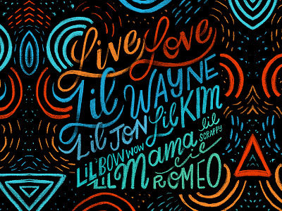 Live Love... calligraphy cursive handlettering handwritting homwork lettering lil wayne live love script type typography