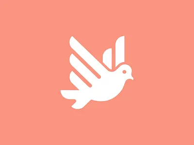 Dove bird dove icon logo mark