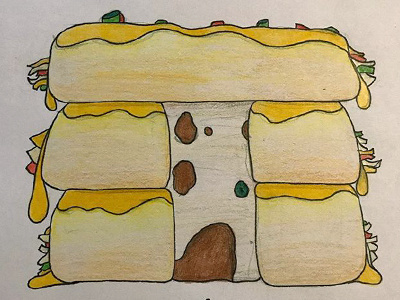 Enchilada Cabin cabin cheese color pencil enchilada enchilada cabin for fun illustration pencil