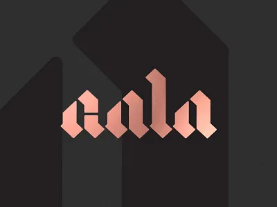 Gala blackletter bold custom foil gala logo type typography