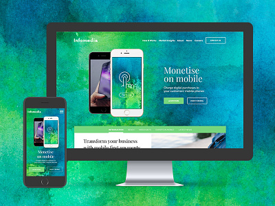 Responsive design app branding mobile paint texture ui ux watercolour web design website