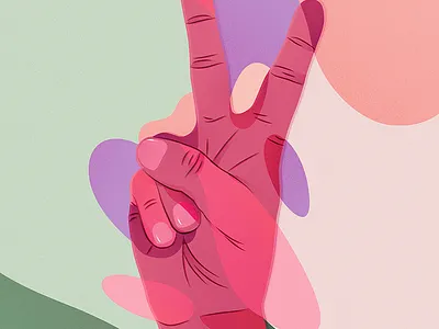 Women's March 2018 close up colors drawing hand illustration peace vector womens march