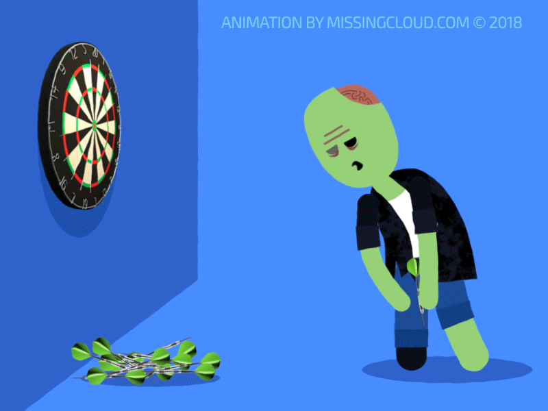 Zombie Darts! character animation dart dartboard darts fun funny sport sports throw zombie zombies