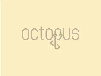 Octopus logo octopus word letter