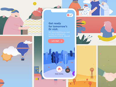 Self-Help App animation illustration ui ux