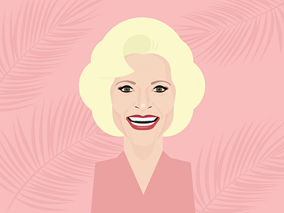 Betty White betty white hollywood icon illustration portrait television the golden girls vector