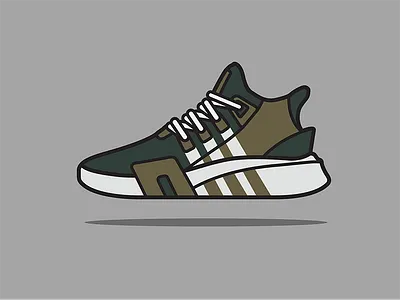 Adidas EQT Basketball ADV Illustration adidas adv bask basketball collection custom design eqt flat illustration photoshop sneaker
