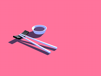 Chopsticks 3d 3dfordesigners chinese chopsticks cinema4d soy sauce