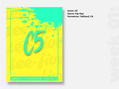 Hour Poster Challenge: Week one brush challenge illustrator spotify type vector