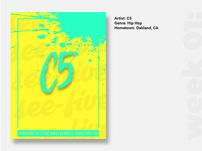 Hour Poster Challenge: Week one brush challenge illustrator spotify type vector