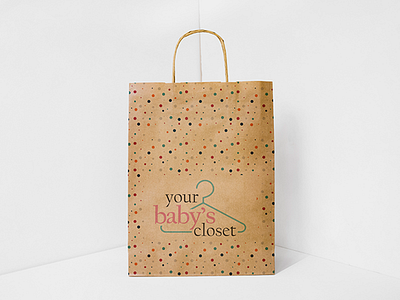 Your Baby's Closet Shopping Bag baby bag closet logo mockup shopping