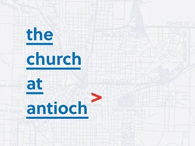 The Church At Anticoh arrow blue brand church city gray identity map mission sending series sermon